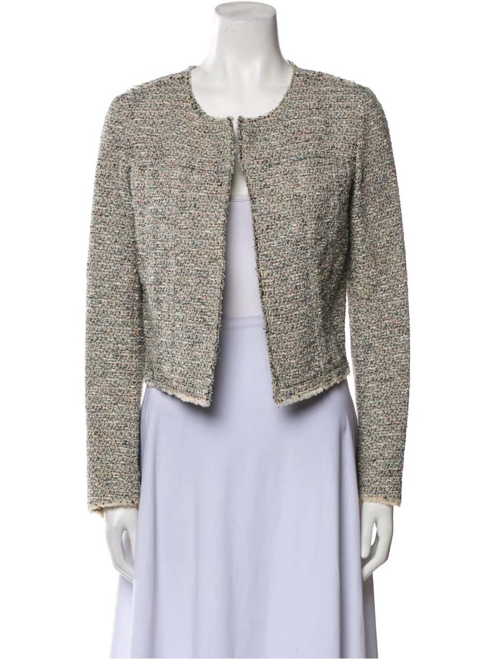 Theory Neutral Multi Tweed Cropped Jacket